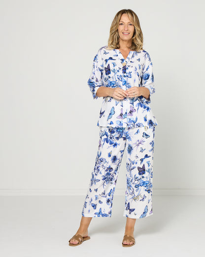 Florence Top - Blue Butterfly