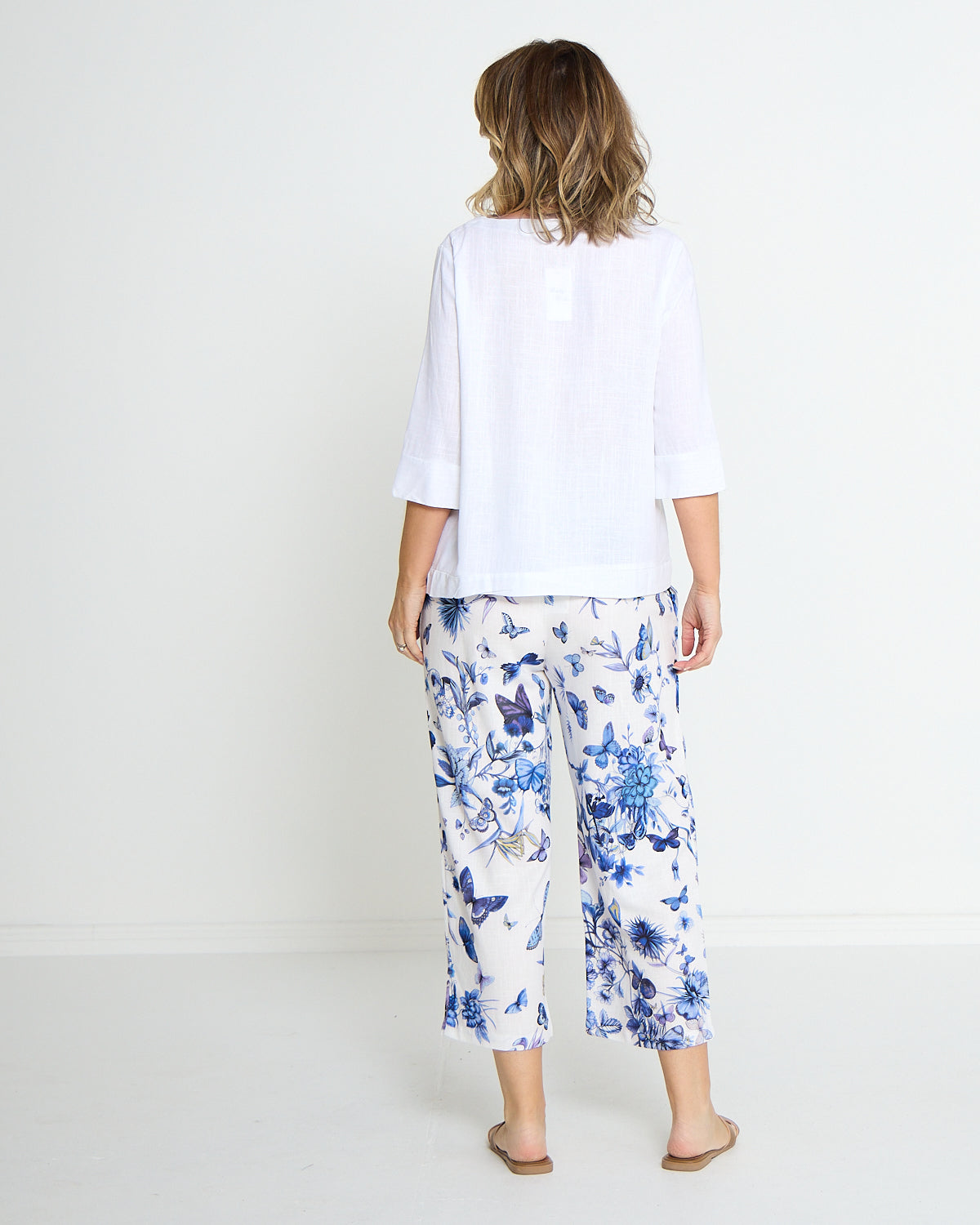 Positano Pant - Blue Butterfly