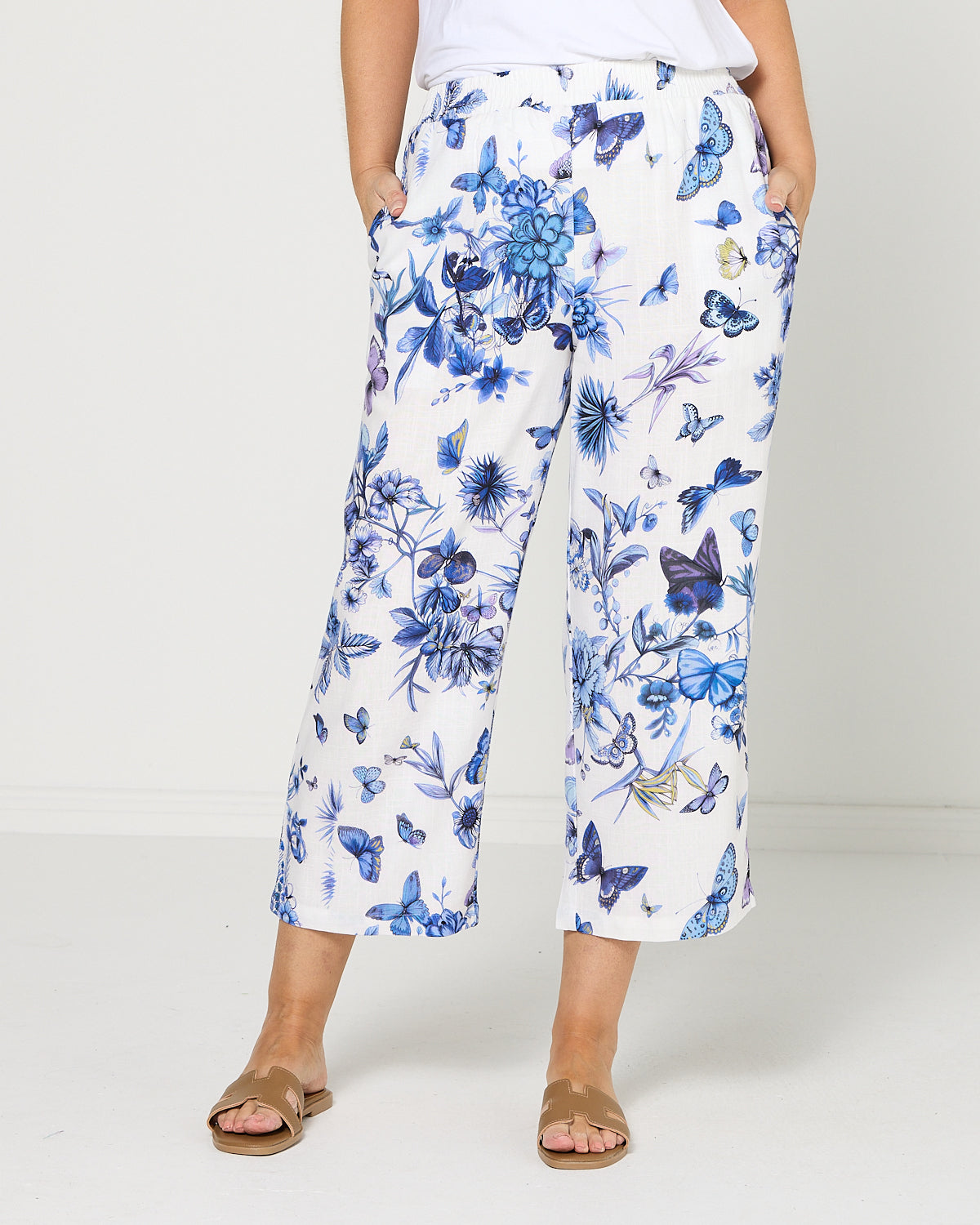 Positano Pant - Blue Butterfly