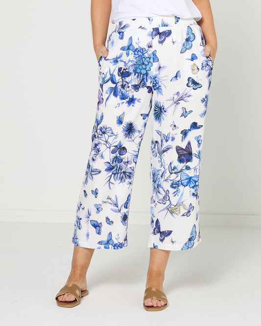 Positano Pant - Blue Butterfly