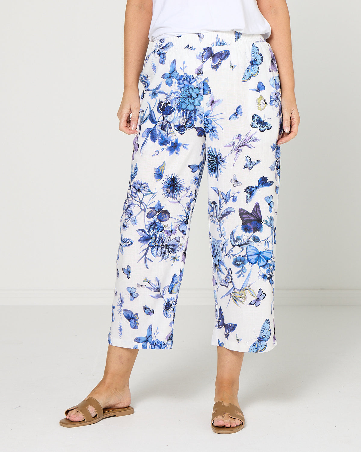 Positano Pant - Blue Butterfly