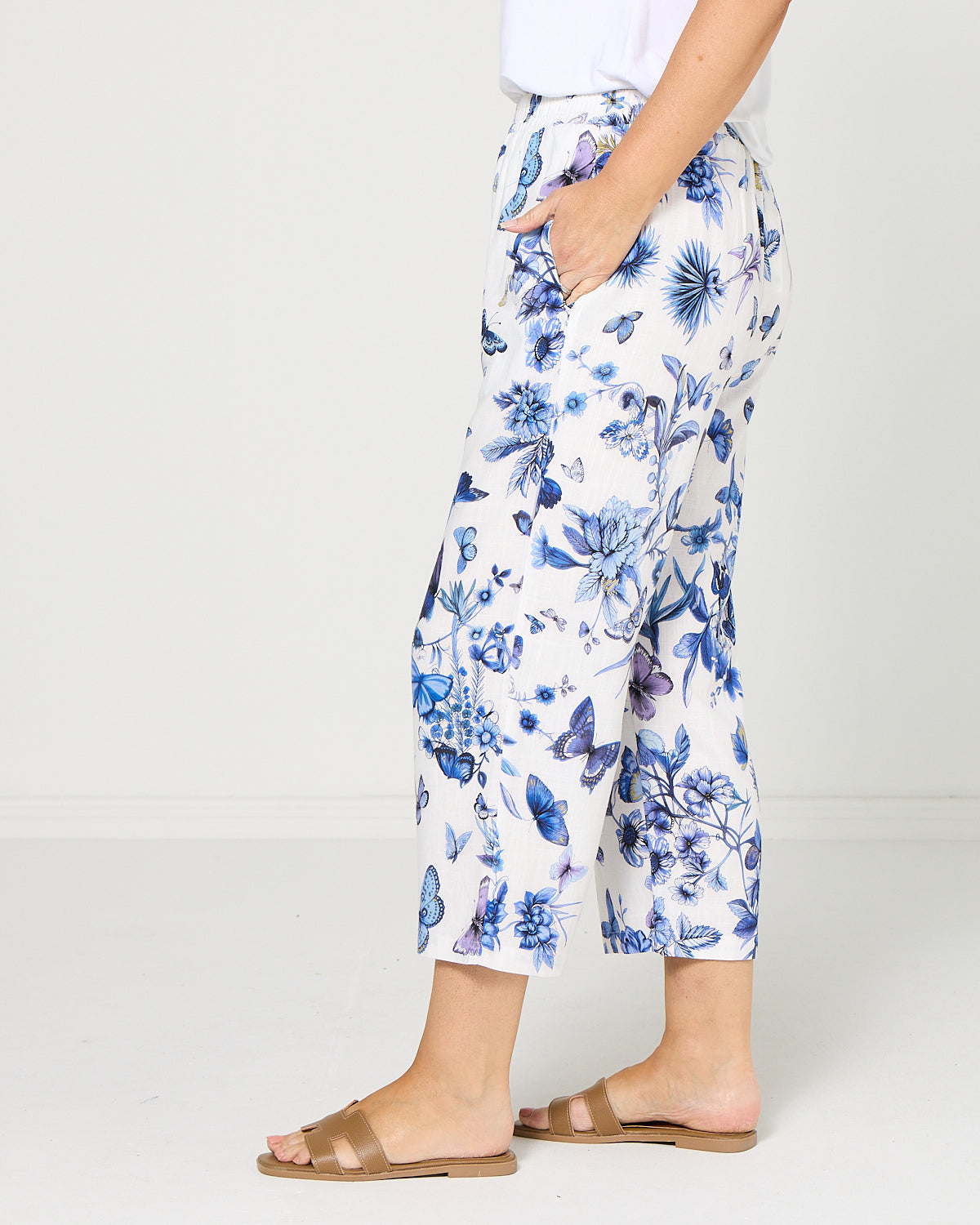 Positano Pant - Blue Butterfly