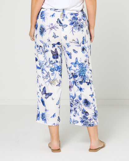 Positano Pant - Blue Butterfly