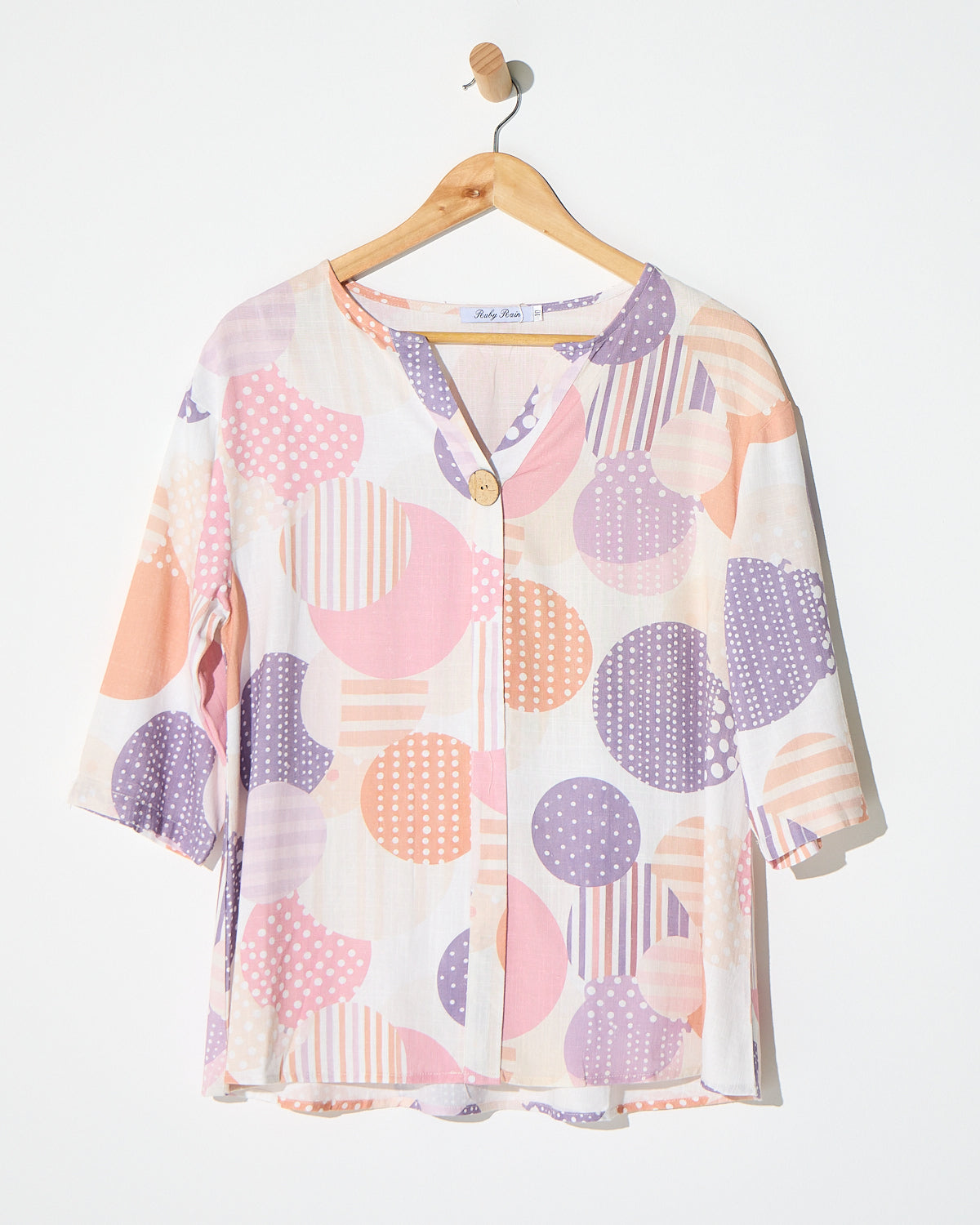 Florence Top - Blush Geo Spot