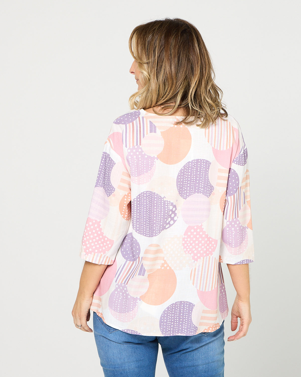 Florence Top - Blush Geo Spot