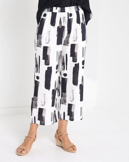 Positano Linen Cotton Pant - Ink Wash