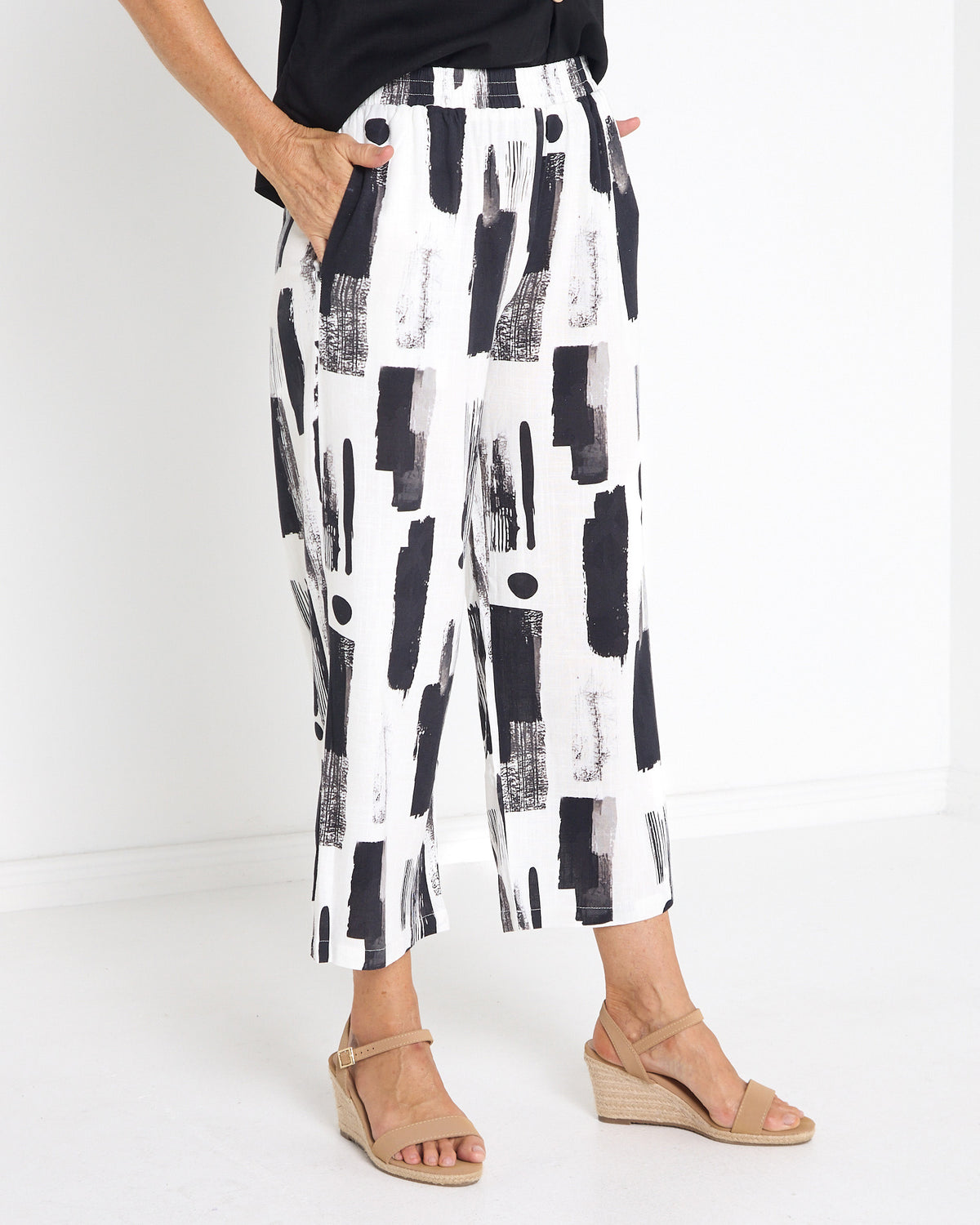 Positano Linen Cotton Pant - Ink Wash