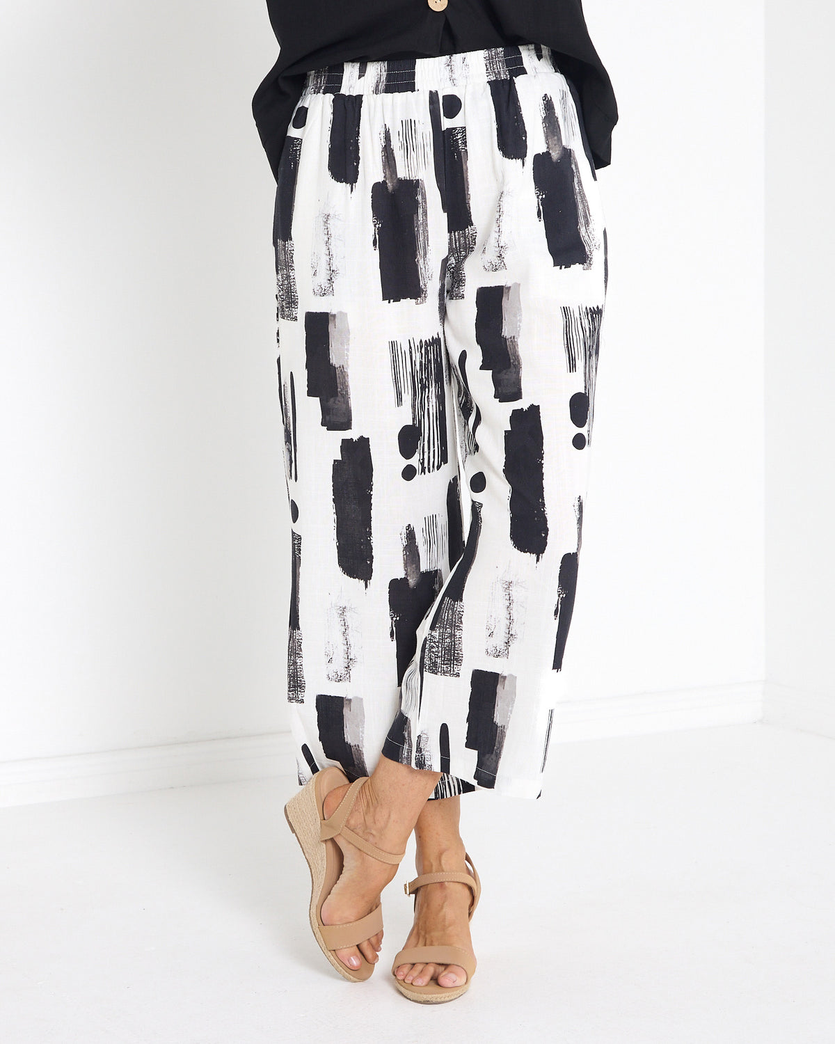 Positano Linen Cotton Pant - Ink Wash