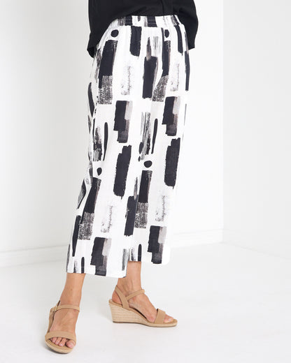 Positano Linen Cotton Pant - Ink Wash