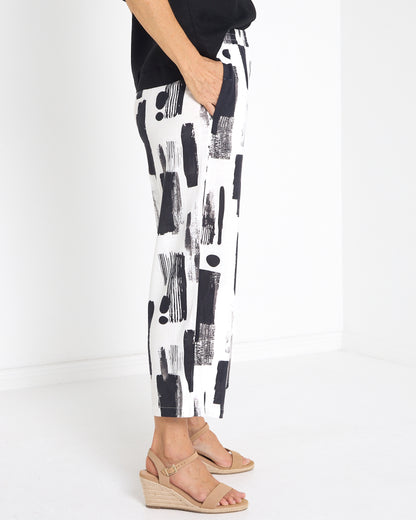 Positano Linen Cotton Pant - Ink Wash