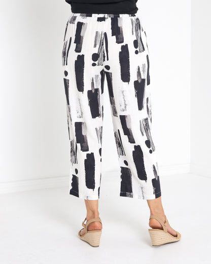 Positano Linen Cotton Pant - Ink Wash