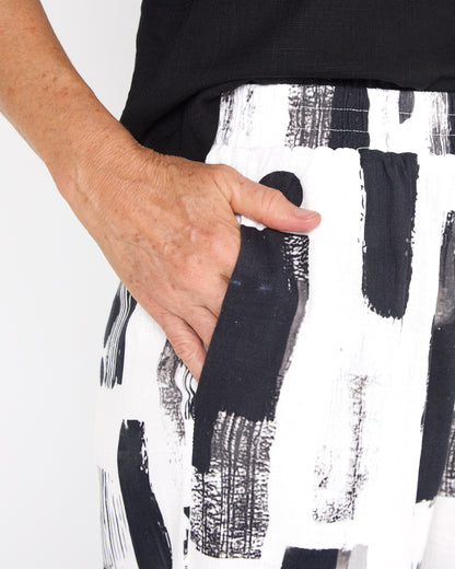 Positano Linen Cotton Pant - Ink Wash