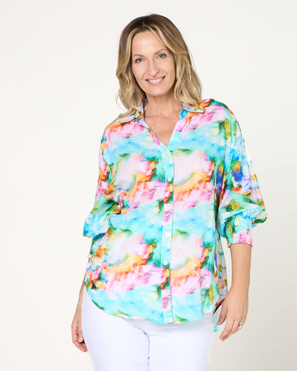Cora Printed Blouse - Multi Colour