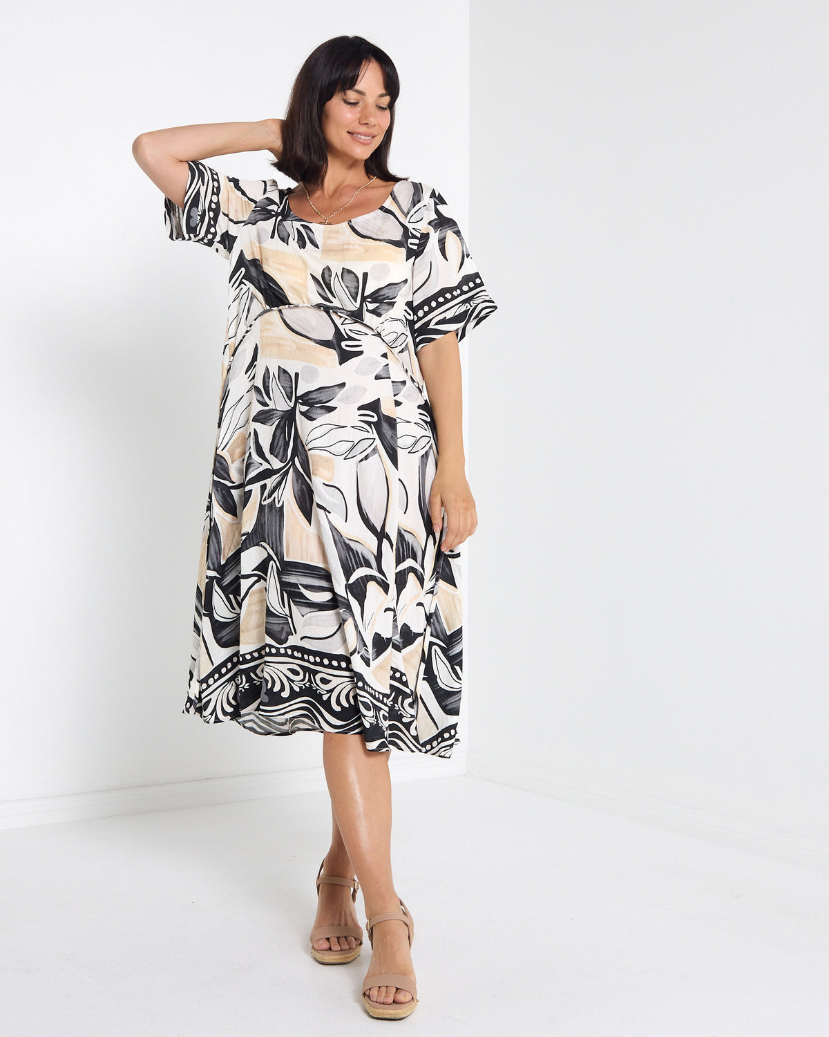 Wellington Dress - Black Tapestry