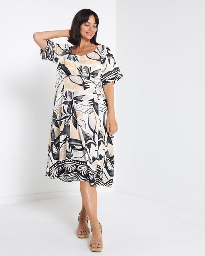 Wellington Dress - Black Tapestry