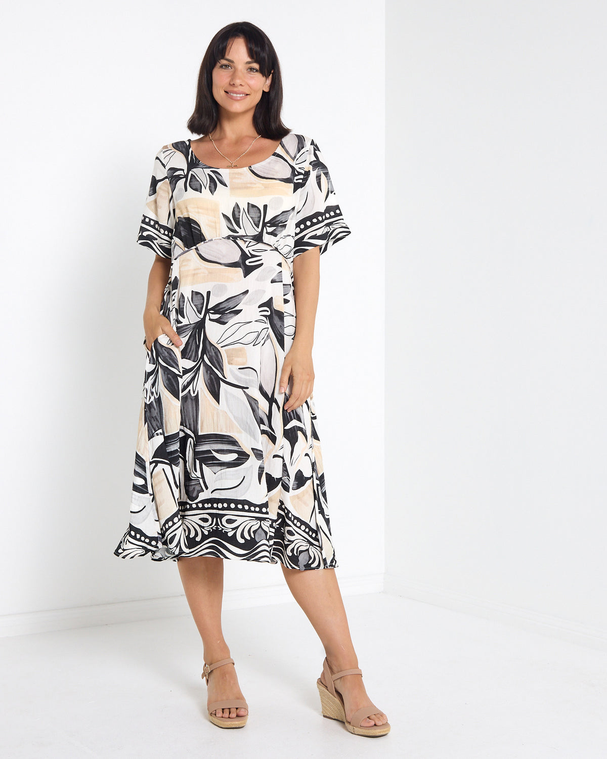 Wellington Dress - Black Tapestry