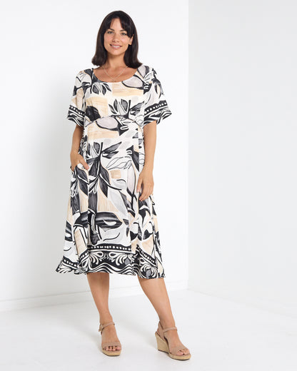 Wellington Dress - Black Tapestry