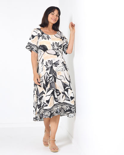 Wellington Dress - Black Tapestry
