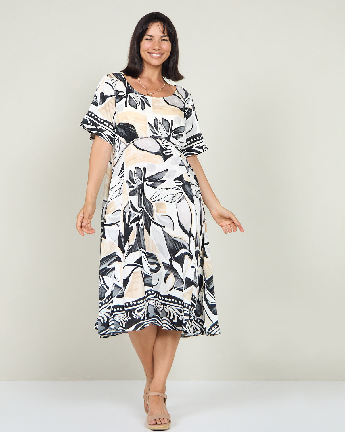 Wellington Dress - Black Tapestry