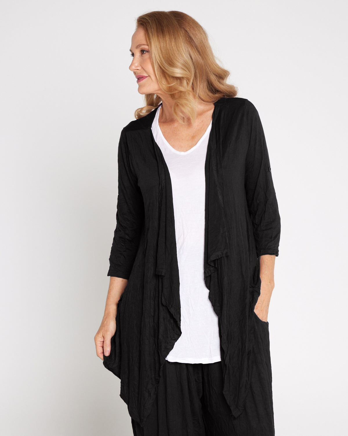 Teegan Crush Cardigan - Black