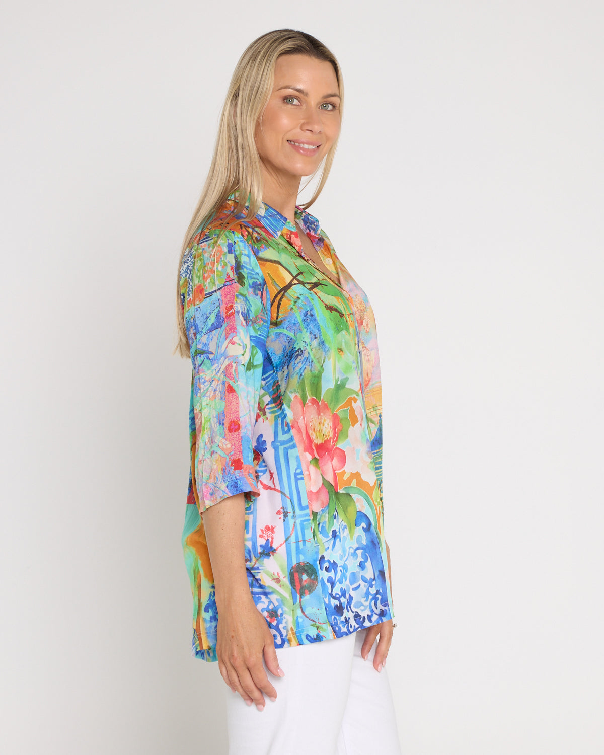 Digital Collared Shirt - Mount Fuji