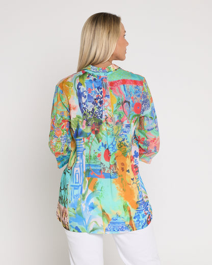 Digital Collared Shirt - Mount Fuji