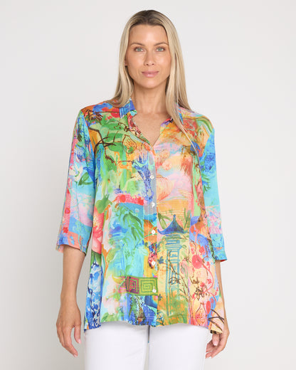 Digital Collared Shirt - Mount Fuji