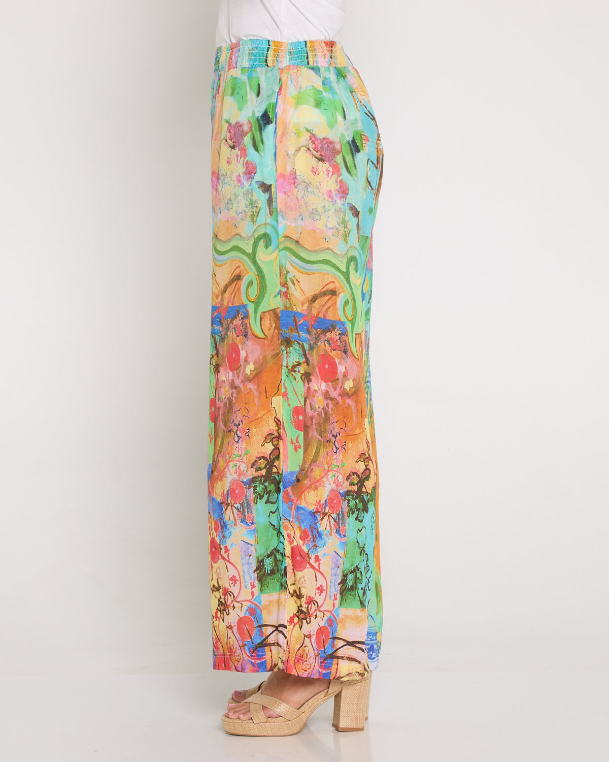 Digital Wide Leg Pants - Mount Fuji