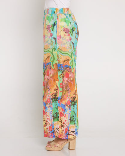 Digital Wide Leg Pants - Mount Fuji