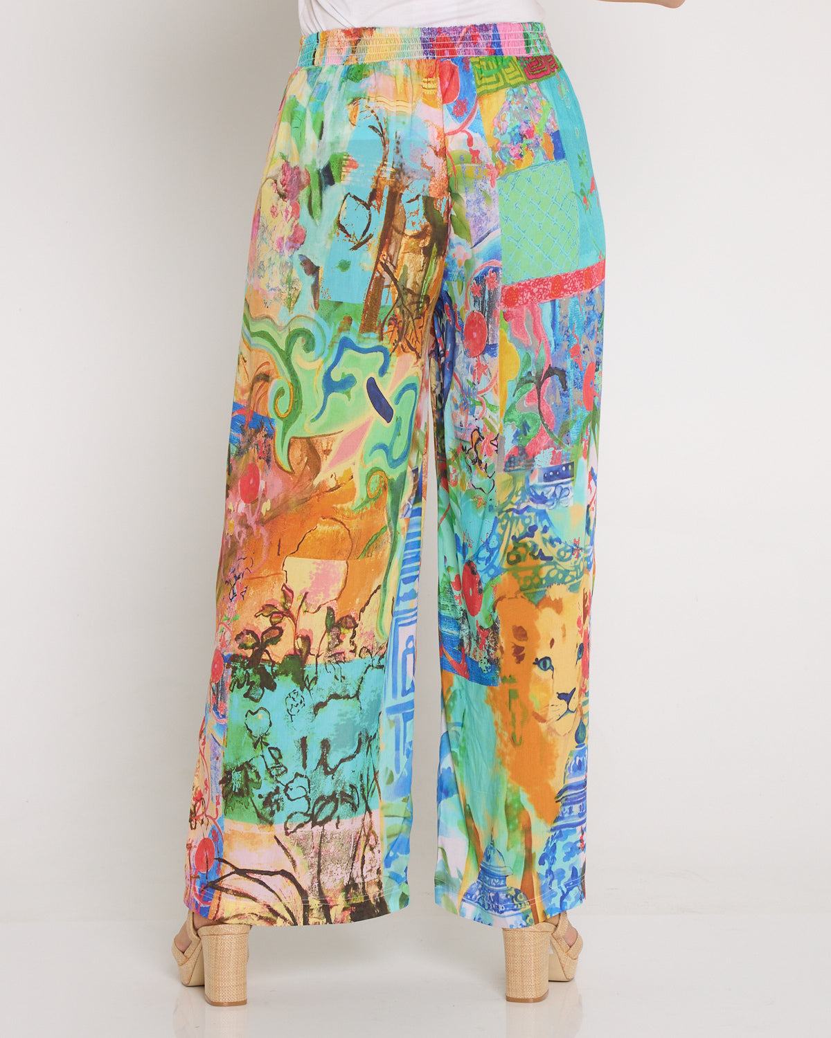 Digital Wide Leg Pants - Mount Fuji