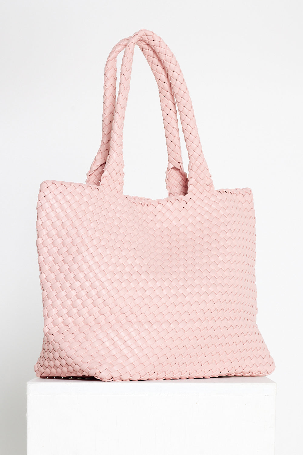 Lois Woven Bag & Clutch  - Pink