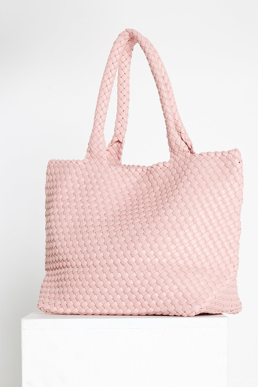 Lois Woven Bag & Clutch  - Pink