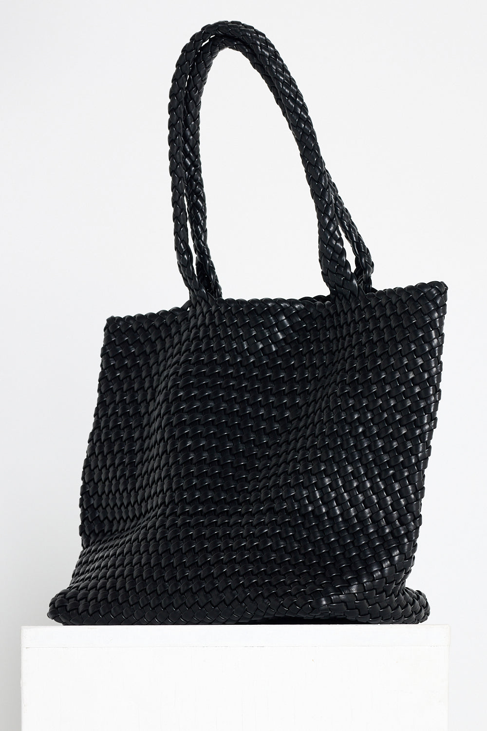 Lois Woven Bag & Clutch  - Black