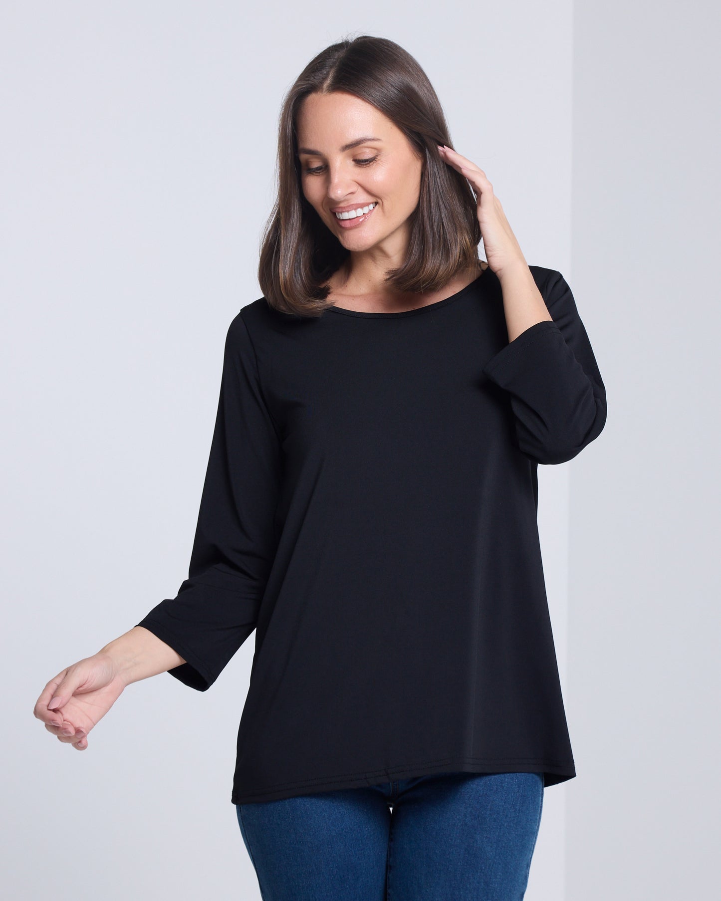 Camden Stretch Top - Black