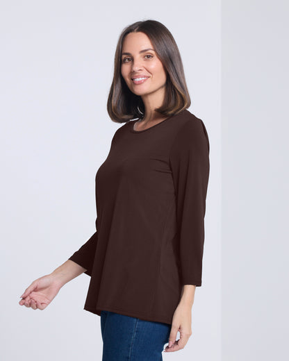 Camden Stretch Top - Chocolate