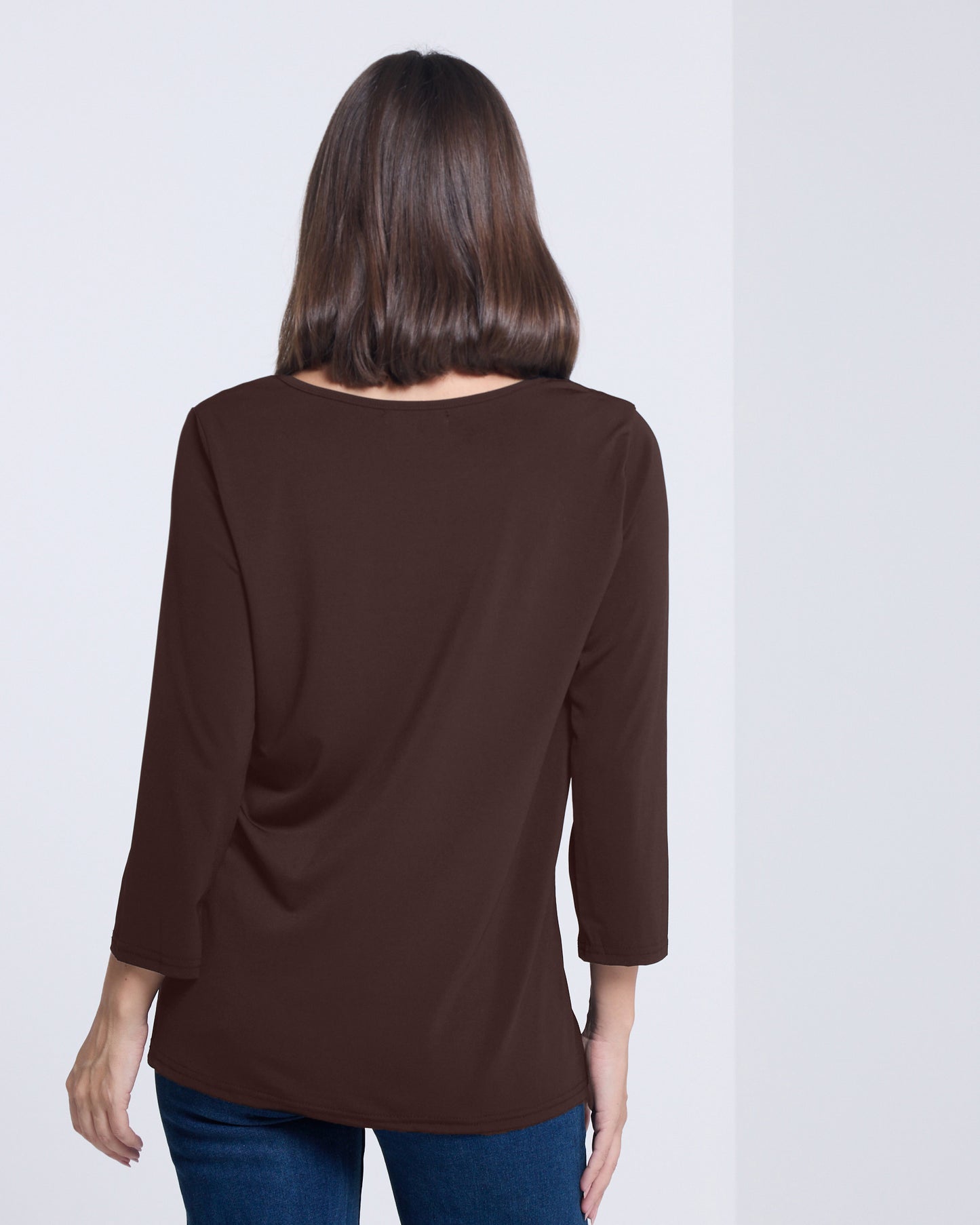 Camden Stretch Top - Chocolate