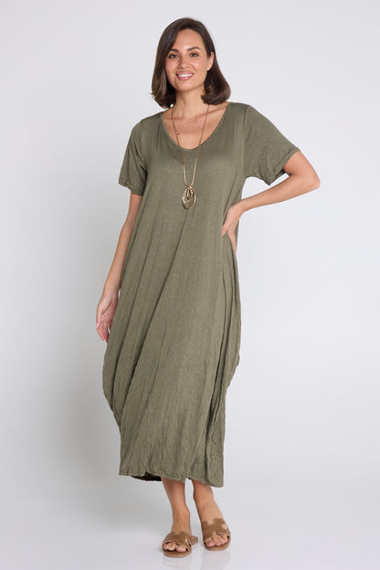 Zoe Dress - Khaki