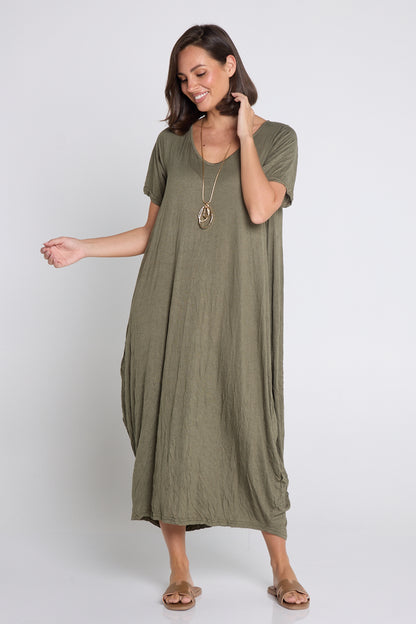 Zoe Dress - Khaki