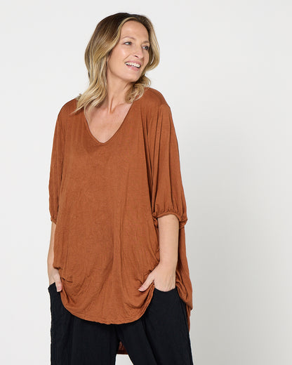 Leah Top - Rust