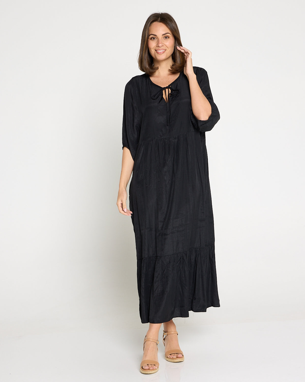 Kinsley Cotton Blend Dress - Black
