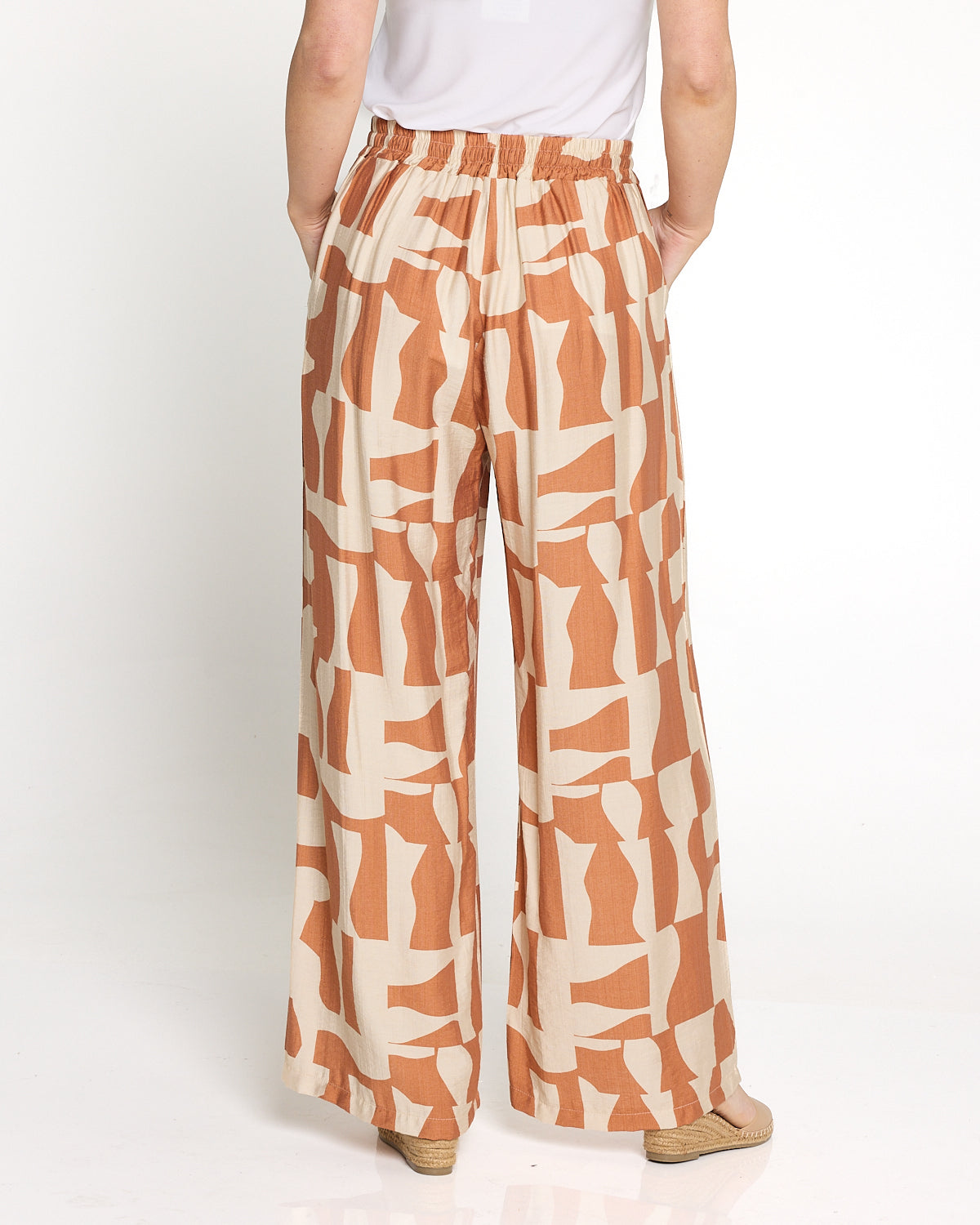 Kara Comfort Shirt & Demi Pants - Rust/Beige