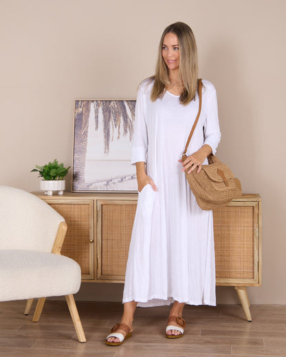 Maisie Dress - White