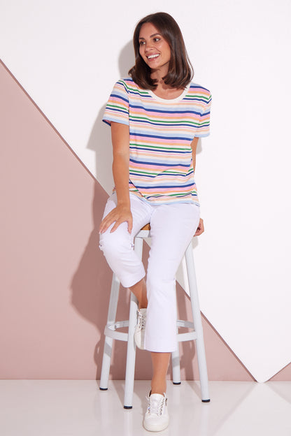 Sorbet Tee - Multi Stripe