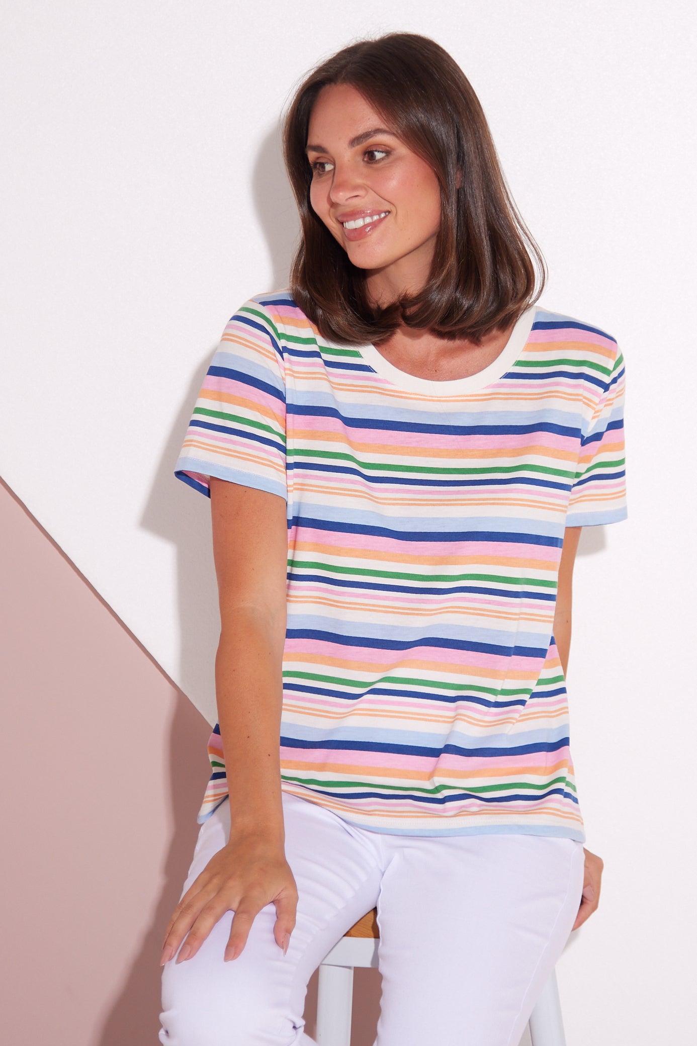 Sorbet Tee - Multi Stripe