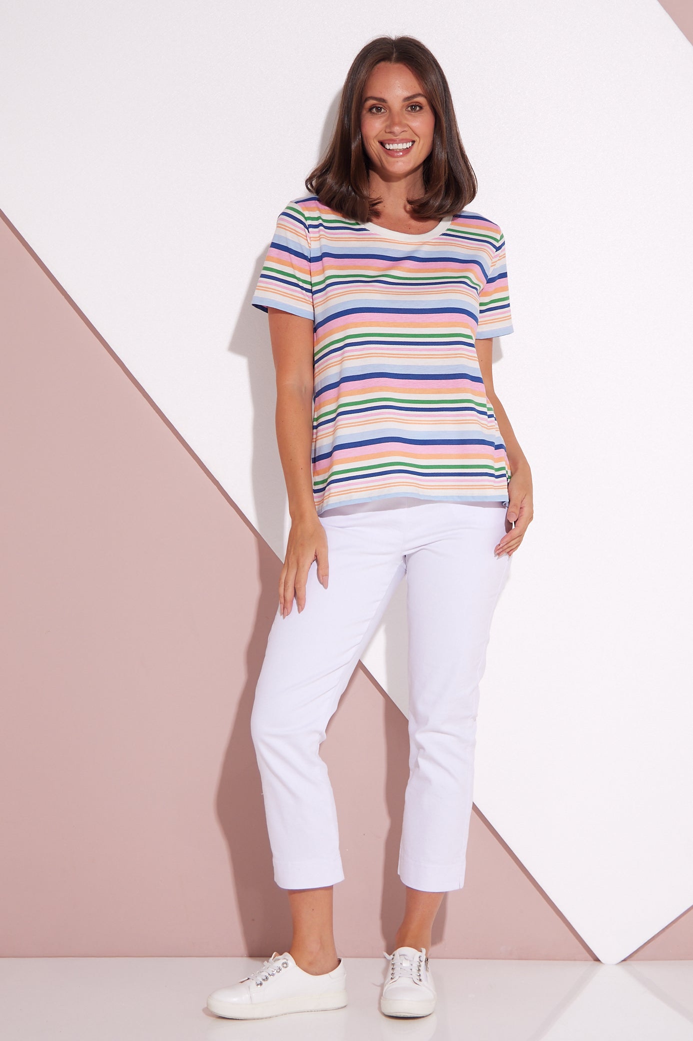 Sorbet Tee - Multi Stripe