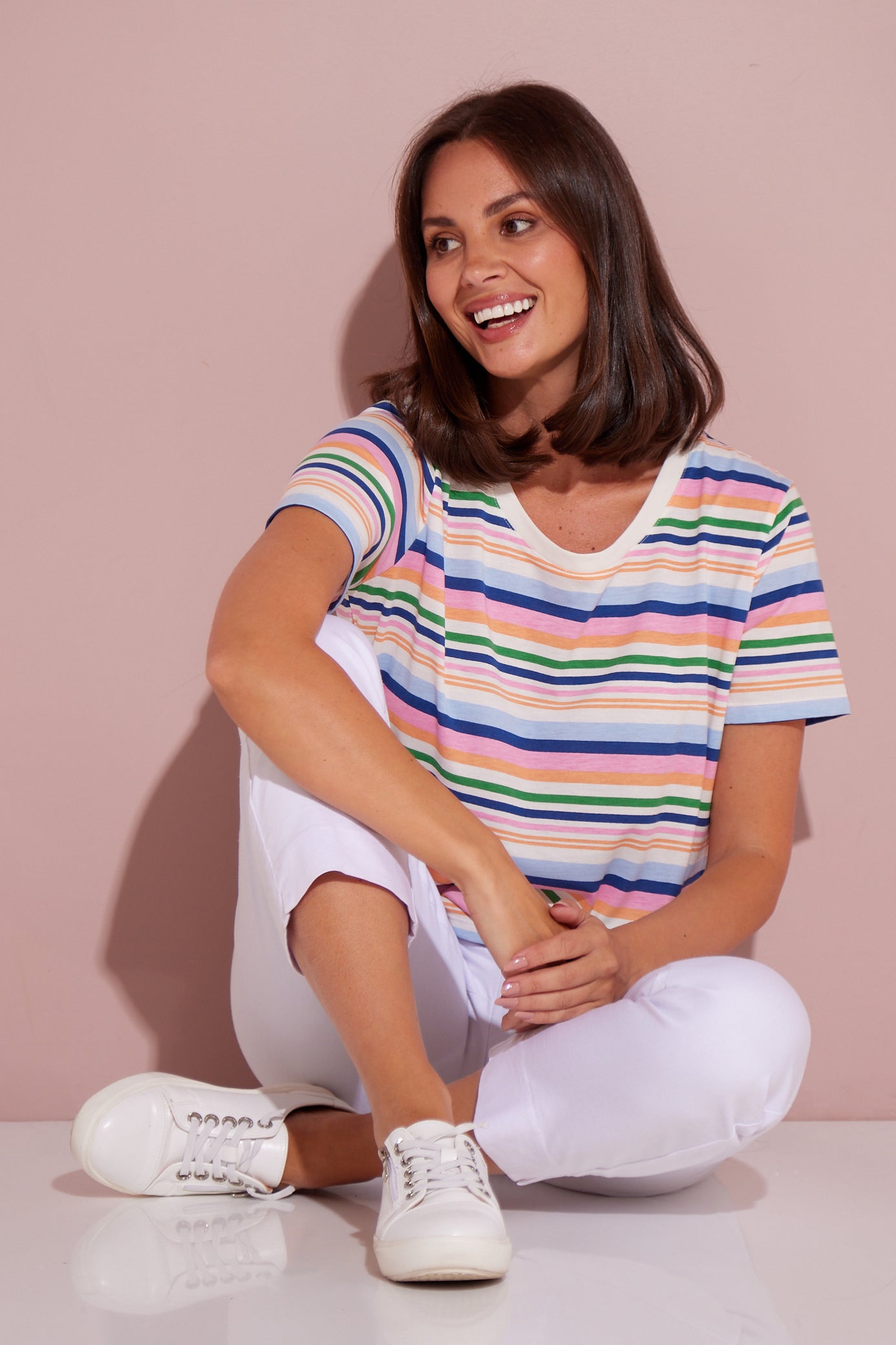 Sorbet Tee - Multi Stripe