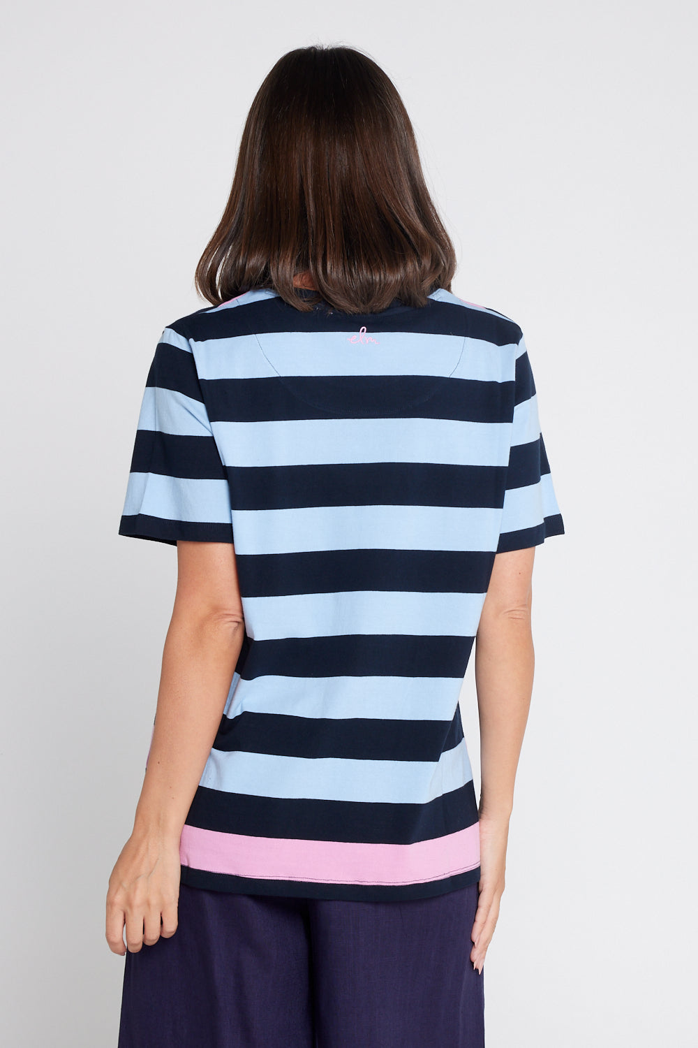 Eden Stripe S/S Tee - Blue/Navy/Pink