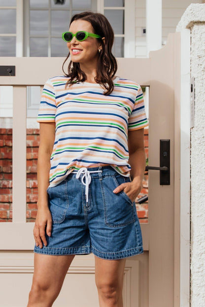 Sorbet Tee - Multi Stripe