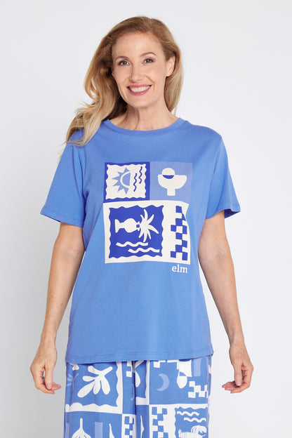 Holiday Sun Tee - Cerulean Blue