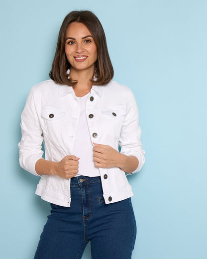 Michigan Denim Jacket - White
